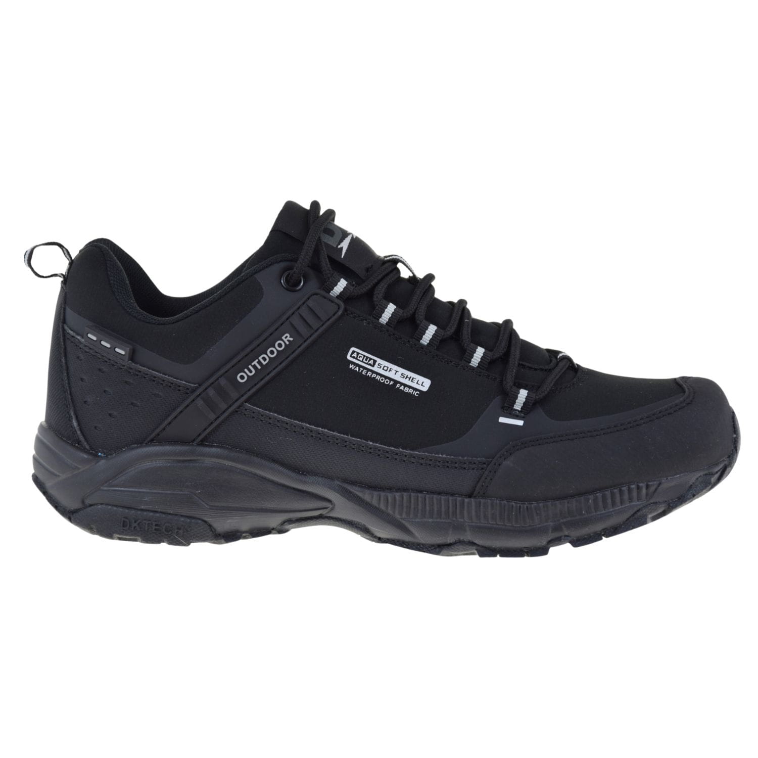 Buty sportowe męskie w dużych rozmiarach 47-50 – Trekking, Aqua Soft Shell, DK 1096 BLK